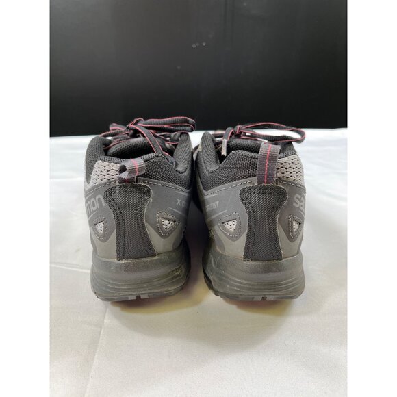 Salomon Womens gray and pink hiking Shoes Size 8 SKU 7300 - Picture 4 of 7